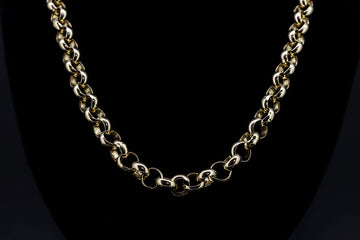 9CT GOLD BELCHER CHAIN NECKLACE