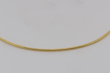 18ct solid yellow gold hinged solid necklace