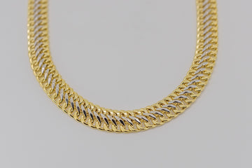 9ct gold and copper filled chain necklace