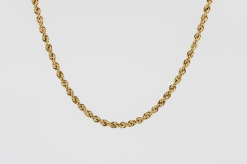 18ct gold rope chain necklace