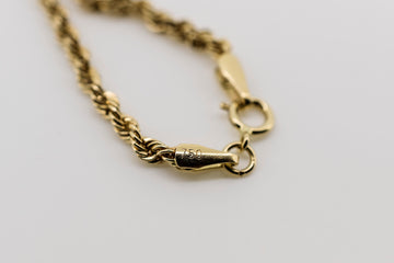 18ct gold rope chain necklace