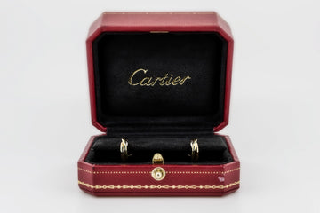 CARTIER TRINITY 18CT WHITE, YELLOW AND ROSE GOLD EARRINGS