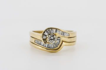 18CT GOLD A DIAMOND RING