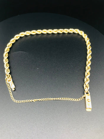 9ct gold rope bracelet