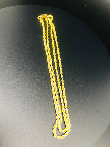 22ct gold necklace rope chain