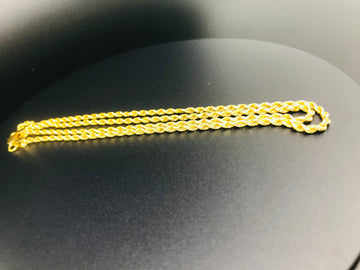 22ct gold necklace rope chain