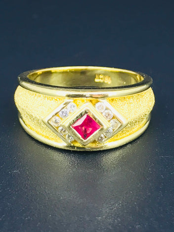 DISCOUNTED! 18ct gold ring with Ruby and diamond