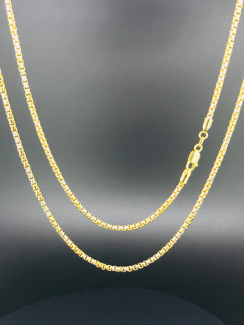 18ct gold round necklace chain 1258