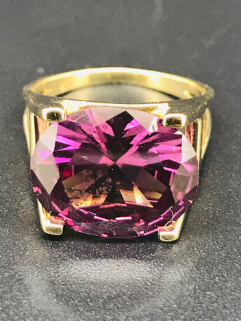 12ct gold Synthetic Amethyst ring