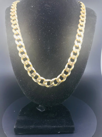 9ct solid gold Necklace, curb chain