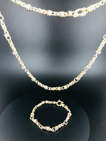 9ct gold Necklace and Bracelet