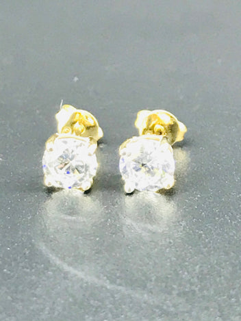 9ct gold earrings with cubic zirconia