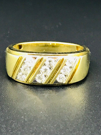 10ct Yellow Gold Diamond Ring #25803-37