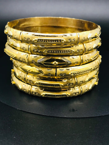 21ct gold bangle set