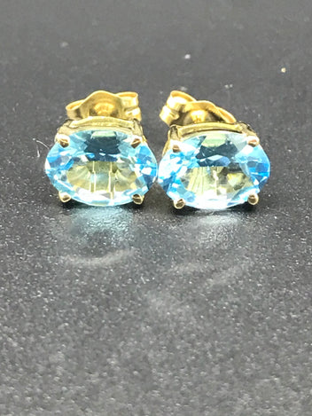 9ct gold Topaz earrings