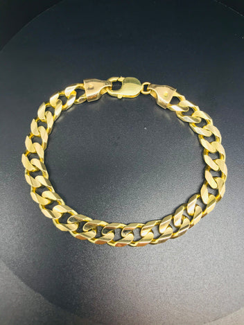 9ct gold curb bracelet 25803-23