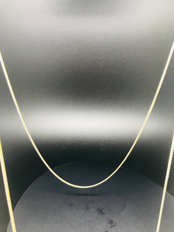 10ct Yellow Gold Diamond Cut Curb Chain Necklace #25810-12