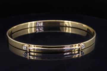 9CT GOLD & PLATINUM BANGLE