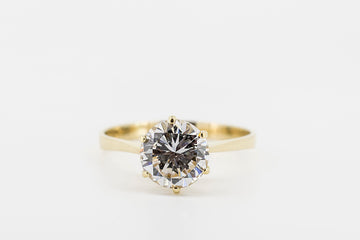 18CT GOLD CUBIC ZIRCONIA RING