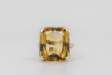 9CT GOLD CITRINE RING