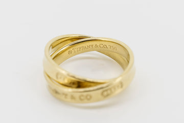 Tiffany & Co 18ct gold rollo rings. 1837 Collection
